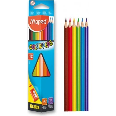 Maped 9832 Pastelky Color'Peps 12 ks + ořezávátko a grafitová tužka – Hledejceny.cz