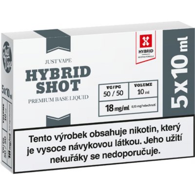 JustVape MTL Hybrid PG50/VG50 18mg 5x10ml – Zbozi.Blesk.cz