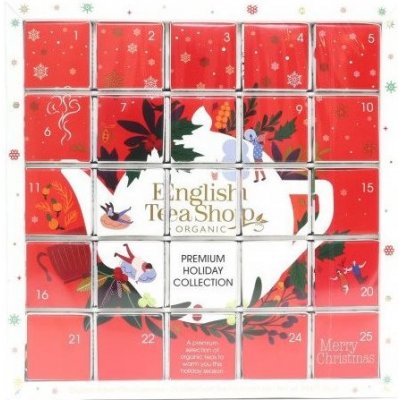 English Tea Shop Čaj Adventní kalendář bio Puzzle/červený 48 g 25 ks Feel Nature s.r.o. – Sleviste.cz