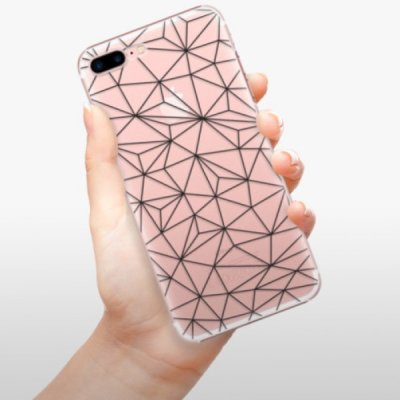Pouzdro iSaprio Abstract Triangles 03 iPhone 7 Plus černé – Zboží Mobilmania