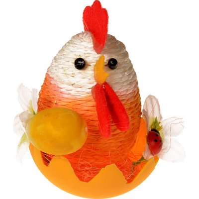 Slepice s vajíčky a kytičkou x 2 ks, výška 8 cm, PVC Box 380269 – Zboží Dáma