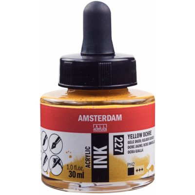 Amsterdam Acrylic Ink 227 Yellow Ochre 30 ml – Zboží Mobilmania