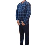 Xcena pánské pyžamo dlouhé propínací modrá – Sleviste.cz