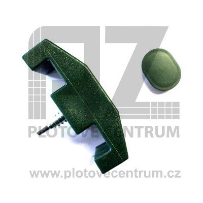 Plastová příchytka panelu 2D SUPER | pro sloupky čtvercového profilu 60 × 60 mm | zelená – Zboží Mobilmania