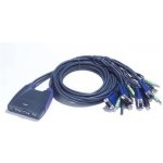 Aten CS-64U KVM elektronický přepínač, pro 4 PC, 1xVGA, 1xkláv., 1xmyš, 2xUSB, mini – Zbozi.Blesk.cz