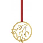 Georg Jensen Pozlacená vánoční ozdoba Mistletoe, zlatá barva, kov – Hledejceny.cz