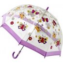 Blooming Brollies Dětský průhledný holový deštník Buggz Kids Stuff Butterfly BUBY