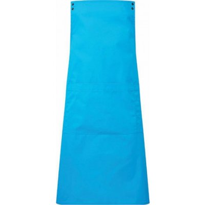 Premier Workwear Zástěra s laclem bez zavazování pro gastro a obsluhu s držákem utěrky a střední kapsou Tyrkysová – Hledejceny.cz