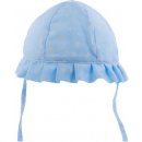 kojenecký modrý plátěný klobouček