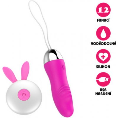 VšeNaSex.cz Bezdrátové vibrační vajíčko USB Wireless Rabbit Dildo růžové – Sleviste.cz