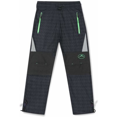 Kugo G9625 chlapecké outdoorové kalhoty šedomodrá zelený zip