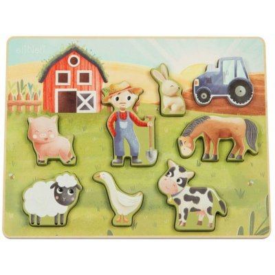 eliNeli dotykové vkládací puzzle pro děti Farma – Sleviste.cz