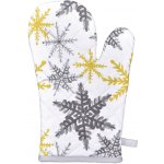 Forbyt Vánoční kuchyňská chňapka Šedé a žluté vločky 1261 1 ks 18 x 28 cm – Zboží Dáma