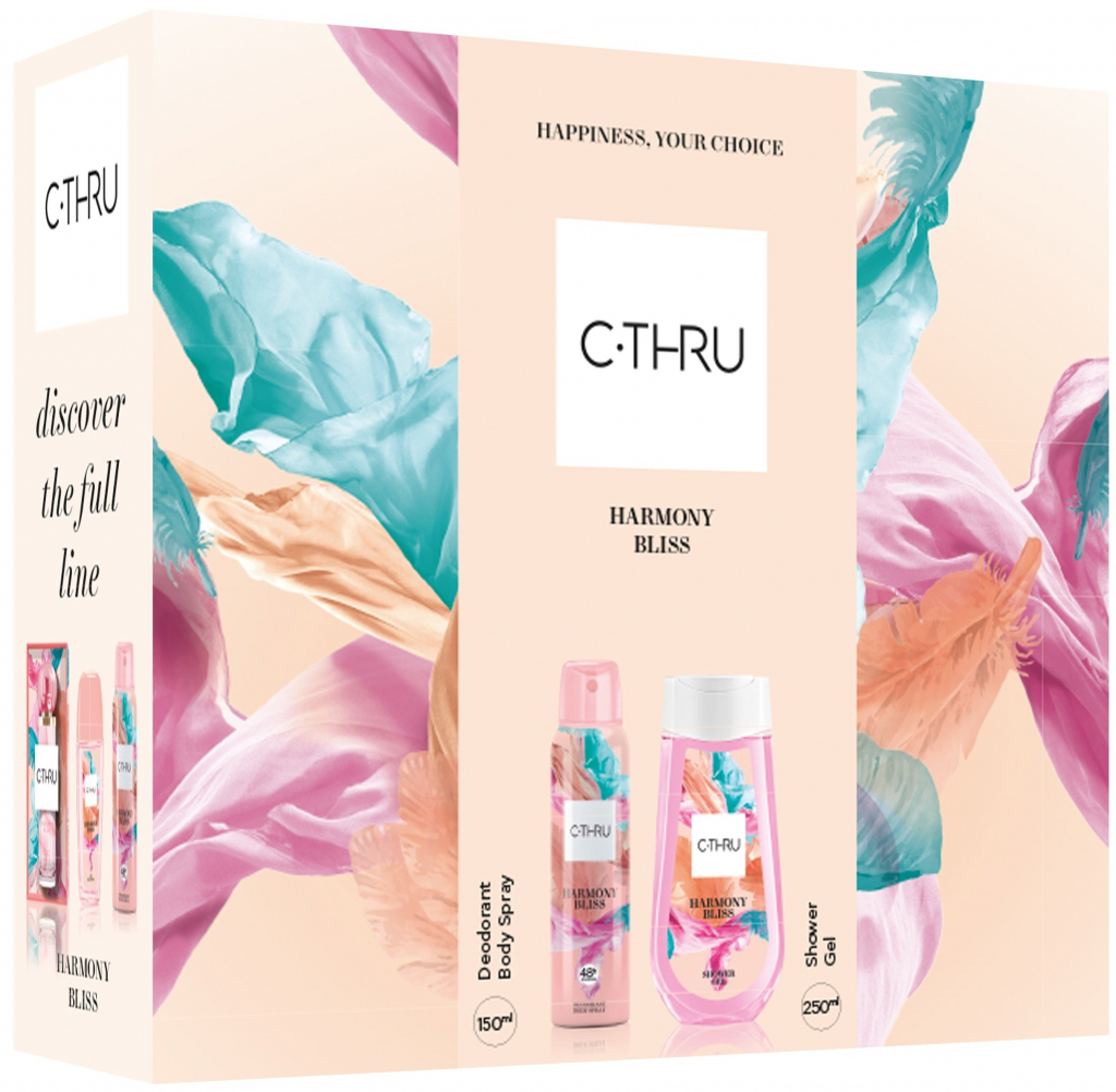 C-Thru Harmony Bliss deodorant 75 ml + sprchový gel 250 ml pro ženy dárková sada