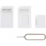 Adaptér Noosy pre nano a micro sim karty 3 v 1 bílý – Zbozi.Blesk.cz