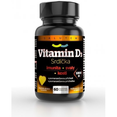 Vitamin D3 1000 IU srdíčka 60 tablet