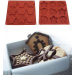 Silikomart Forma silikonová perníčky na zavěšení Vánoce 8,7x8,5 v1,25cm 9ks – Zboží Dáma