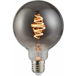 Nordlux LED žárovka Spiral Deco Globe Smokey 4,5W E27 1800K kouřová