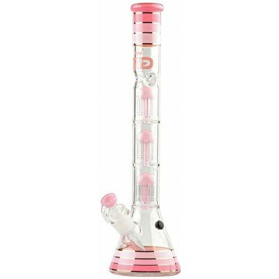 Grace Glass Skleněný bong s perkolací Golden LE Pink 48cm – Zboží Dáma