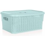 Brilanz Košík ratanový s víkem 6 l, 28,5 x 20 x 12,5 cm mint – Zboží Dáma