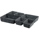 KESPER Sada organizérů do zásuvky, umělá plsť šedá – Zboží Dáma