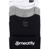 Pánské Tričko Meatfly balení pánských triček Basic Multipack Black/Grey Heather/White