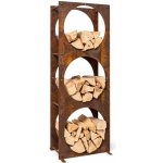 Blumfeldt Firebowl Langdon Wood Black, stojan na dřevo, 68 x 38 x 34 cm, železo a dřevo – HobbyKompas.cz