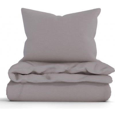 MKLuzkoviny.cz bavlna povlečení Renforcé Jasmine šedohnědá 140x200 70x90 – Hledejceny.cz