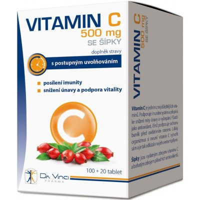 Da Vinci Pharma Vitamin C 500 mg se šípky 100+20 tablet – Hledejceny.cz