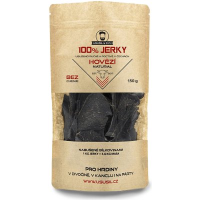 Usušil & Syn 100% Jerky Hovězí Natural 150 g – Zboží Dáma