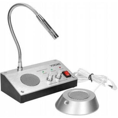 Pokladní interkom Virone stříbrný, drátový, s regulací hlasitosti – Zbozi.Blesk.cz