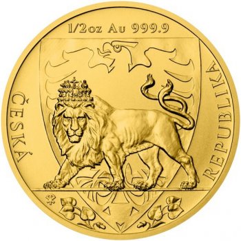 Česká mincovna Zlatá mince Český lev 2020 stand 1/2 oz