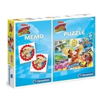 Clementoni Puzzle pexeso: Mickey a závodníci