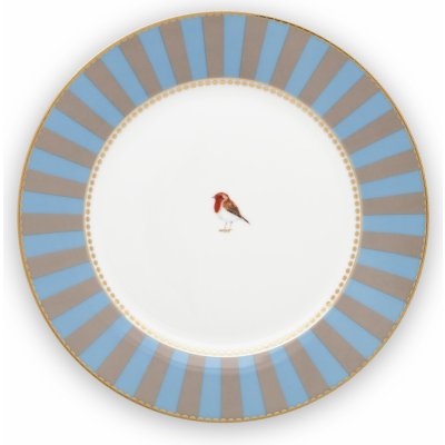 Pip Studio Love Birds talíř 21 cm modrý-khaki – Sleviste.cz