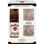Jim Beam White 40% 0,7 l (dárkové balení 2 sklenice) – Zbozi.Blesk.cz