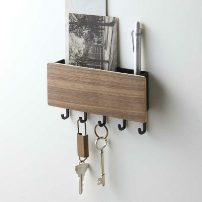 !!!Yamazaki Hnědý dřevěný nástěnný věšák na klíče Rin 9,5 x 18 cm – Hledejceny.cz