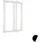 Aluplast dvoukřídlé balkonové dveře Dvojsklo Palisander/bílá Pravé 160 x 210 cm – Hledejceny.cz