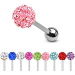 Marre piercing do jazyku činka s krystalky HWBSD1000 – Hledejceny.cz