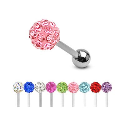 Marre piercing do jazyku činka s krystalky HWBSD1000 – Hledejceny.cz