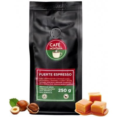 CAFÉ MONTAÑA Fuerte Espresso káva 250 g – Hledejceny.cz