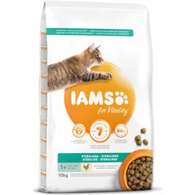 Iams for Vitality Light in Fat Cat Food with Fresh Chicken 10 kg – Zboží Mobilmania