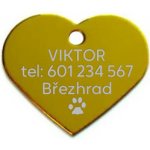 Šperky4U Hliníková psí známka srdíčko malé PZ009 Y – Sleviste.cz