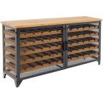 Ainnde Vinotéka BODEGA 127 CM masiv jedle uzamykatelná VIN44750 – Sleviste.cz