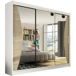 Ankon ASTON IV 250 cm bílá/dub sonoma – Zboží Dáma