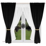 Fliying Sada záclon se sametovým závěsem L 589 černá 400x155 cm – Hledejceny.cz