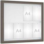 PROCITY Venkovní vitrína Classique, 8 x A4, sklo, šedá PRO | Zboží Auto