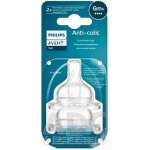 Philips Avent dudlík na kojeneckou láhev airflex 4 otvory transparentní 2 ks – Hledejceny.cz