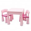 Dětské stoly a židle New Baby sada stoleček a dvě židličky růžová