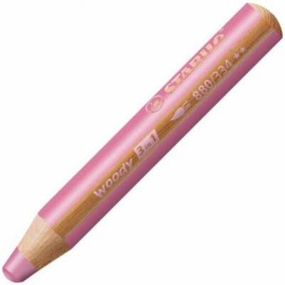 Stabilo Pastelka STABILO woody 3 v 1 barvička vodovka voskovka růžová 445846 – Hledejceny.cz