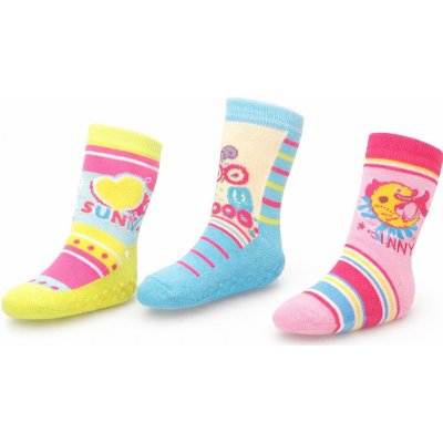 BE Snazzy Bavlněné dívčí ponožky s protiskluzovou silikonovou podrážkou – Hledejceny.cz
